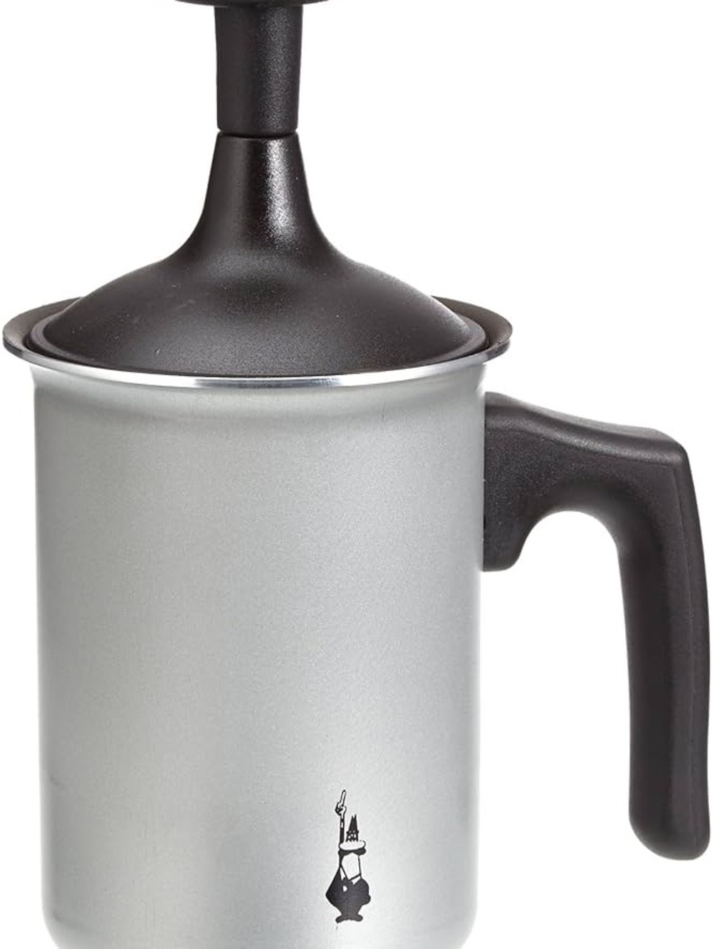 NEW Bialetti Grey Milk Frother with Black Handle and Lid - Picture 2 of 6